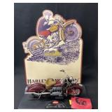 Diecast Motorcycle with Display Sign