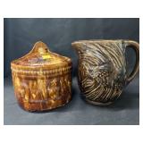 Stoneware Canister with Pitcher