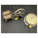 Vintage Electric Toy Motor with Pressure Gauge