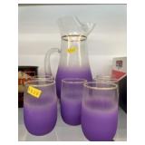 Frosted Glass Pitcher Set