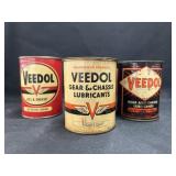 (3) Vintage Grease Cans