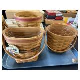(3) Longaberger Baskets
