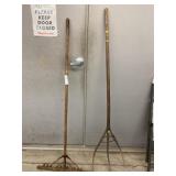 Wooden Fork with Rake