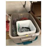 Storage Tote/Lid, Nails, Screws