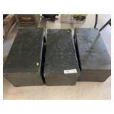 (3) Wooden Storage Boxes