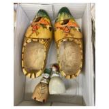 Small Wooden Clogs with Porcelain Bells