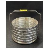 (6) Sterling Banded Coasters