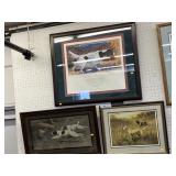 (3) Framed Prints of Sporting Dogs