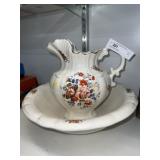 Porcelain Pitcher and Bowl
