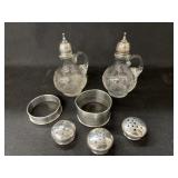 Sterling Silver Shaker Tops with Napkin Rings