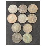 (10) U.S. Large Cents