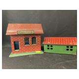 (2) O Scale Tin Litho Buildings