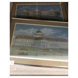(2) Framed Spring Lake Hotel Prints