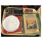Vintage Books with Toy Drum