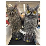 (2) Plastic Body Owl Decoys