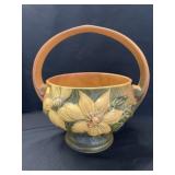 Roseville Clematis Pattern Basket