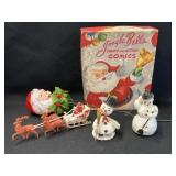Vintage Christmas Ornaments with Comics Box