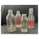(4) Milk Bottles