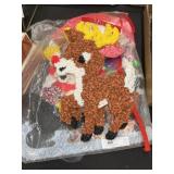 Die Cut Santa and Popcorn Art