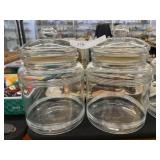 (2) Glass Canisters
