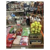 Golf Balls, Corkboard, Tennis Balls, Vtg. Books