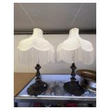 (2) Metal Plated Table Lights