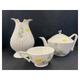 (3) Pieces of Belleek Chinaware