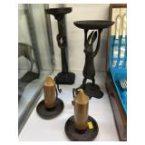 Cast Metal Candle Stands and Holders