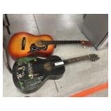 (2) Unmarked Acoustic Guitars