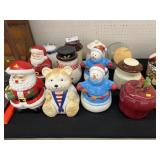 (12) Ceramic and Glass Cookie Jars