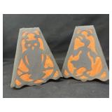 (2) Vintage Halloween Die Cut Shades