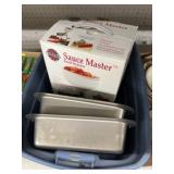 Sauce Maker, Metal Strainer and Pan
