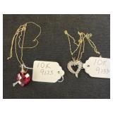 (2) 10K Necklaces