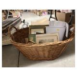Wicker Laundry Basket, Books, Water Filter Pitcher