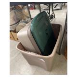 (2) Plastic Storage Totes with Lids