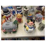 (10) Ceramic Cookie Jars, Glass Canister