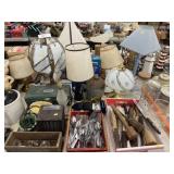Table Lights, Flatware, Vtg. Kitchenwares