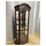 Corner Lighted Curio Cabinet