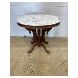 Marble Top Oval Victorian Parlor stand