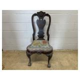 Mahogany Upholstered Side Chair