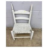 Vintage Woven Seat Side Chair