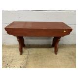 Wooden Bench w/ Shaped Legs