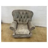 Leather Craft Upholstered Wingback Armchairs