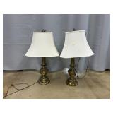Pair of heavy Brass Table Lamps