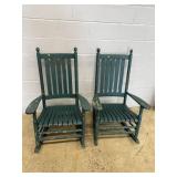 Pair of Slatted Seat & Back Porch ROckers