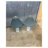 Pair of Opaque Glass Table Lamps