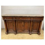 Thomasville Marble Top Mahogany Sideboard