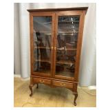 Mahogany 2 Door China Display Cabinet