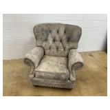 Leather Craft Upholstered Wingback Armchairs