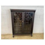 Mahogany 2 Door Empire CHina Cabinet
